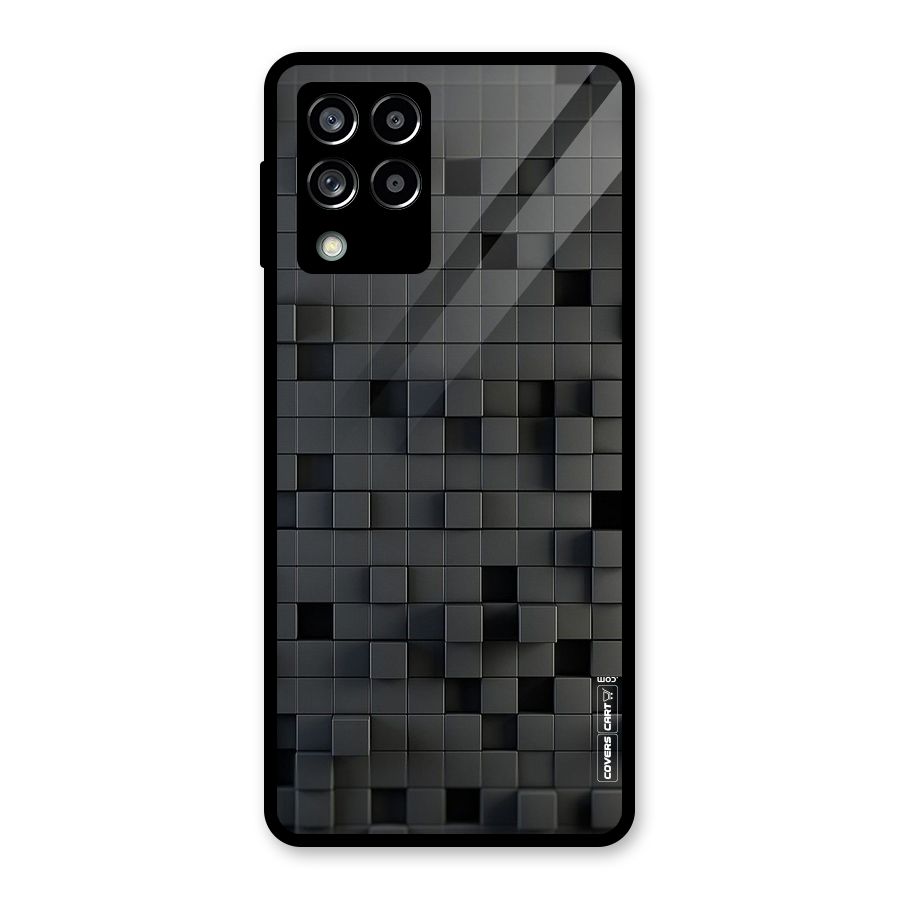 Black Bricks Glass Back Case for Galaxy M53 5G