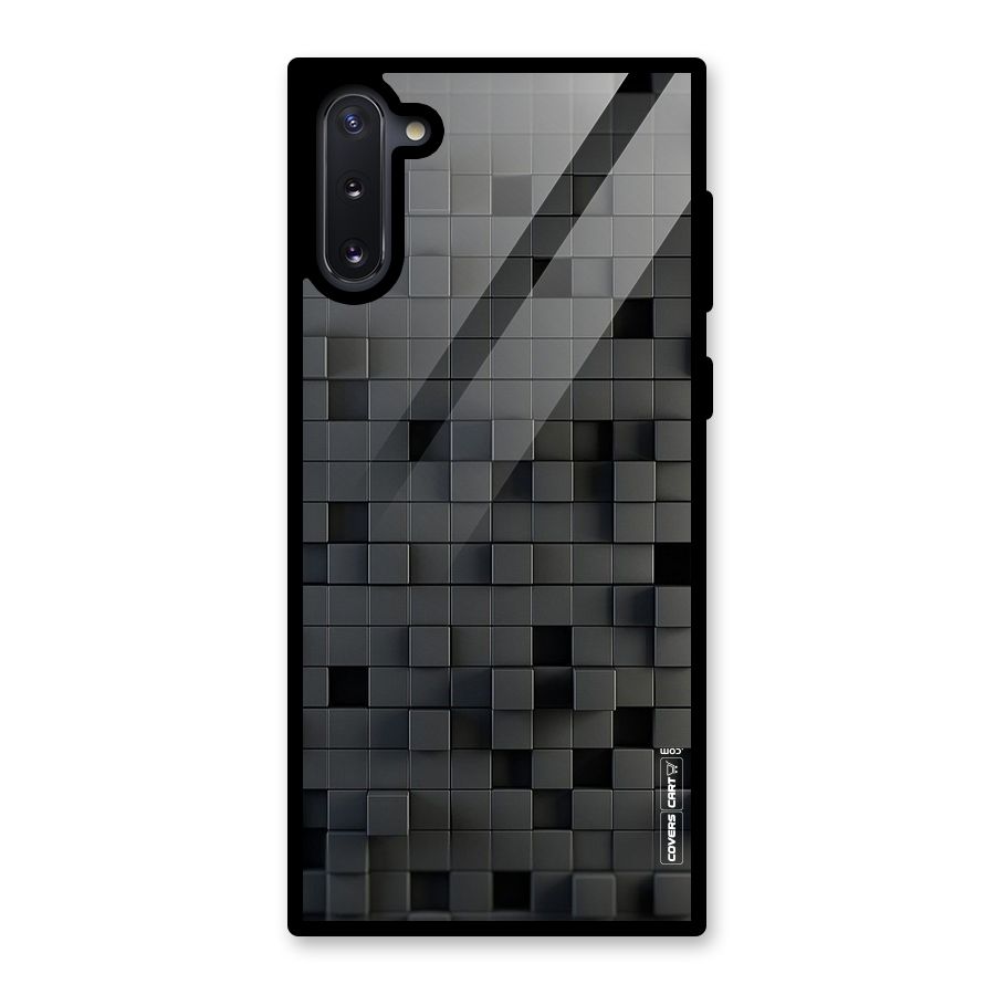 Black Bricks Glass Back Case for Galaxy Note 10