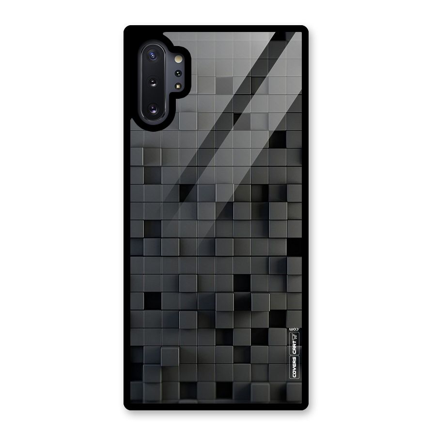 Black Bricks Glass Back Case for Galaxy Note 10 Plus