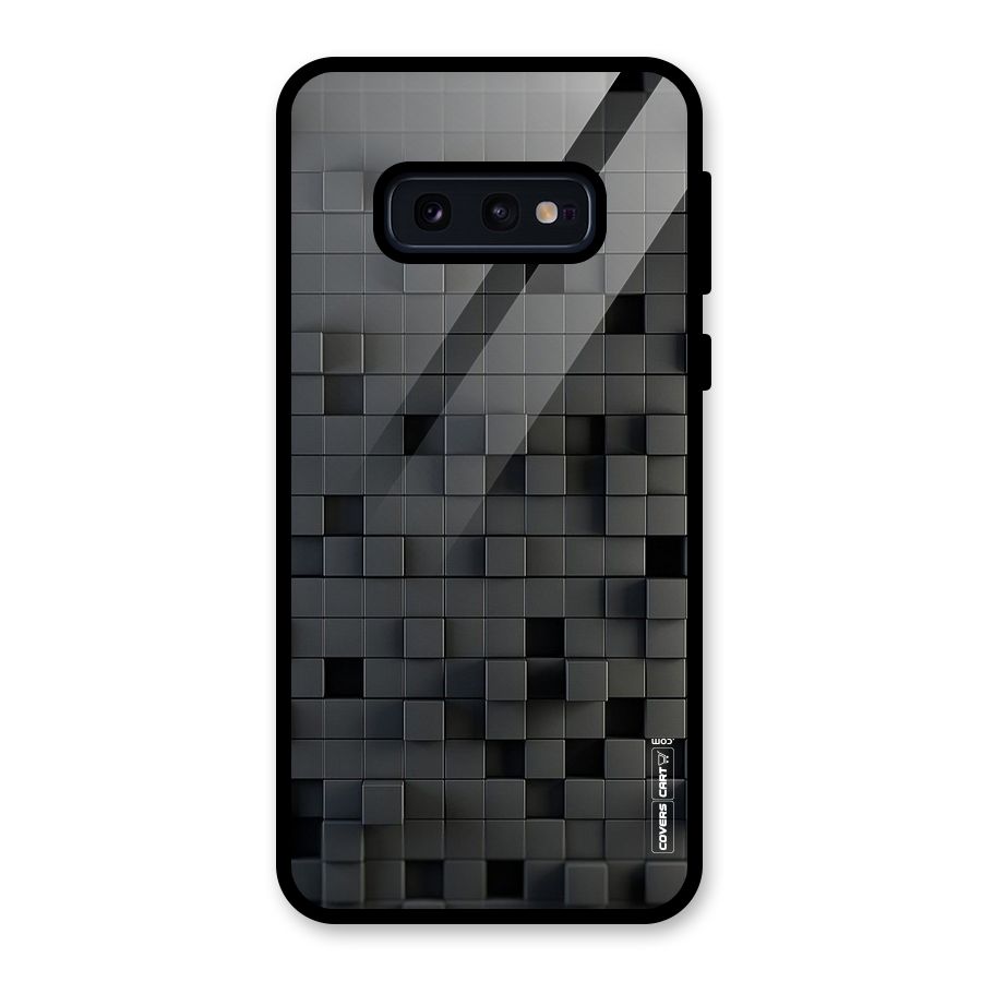 Black Bricks Glass Back Case for Galaxy S10e