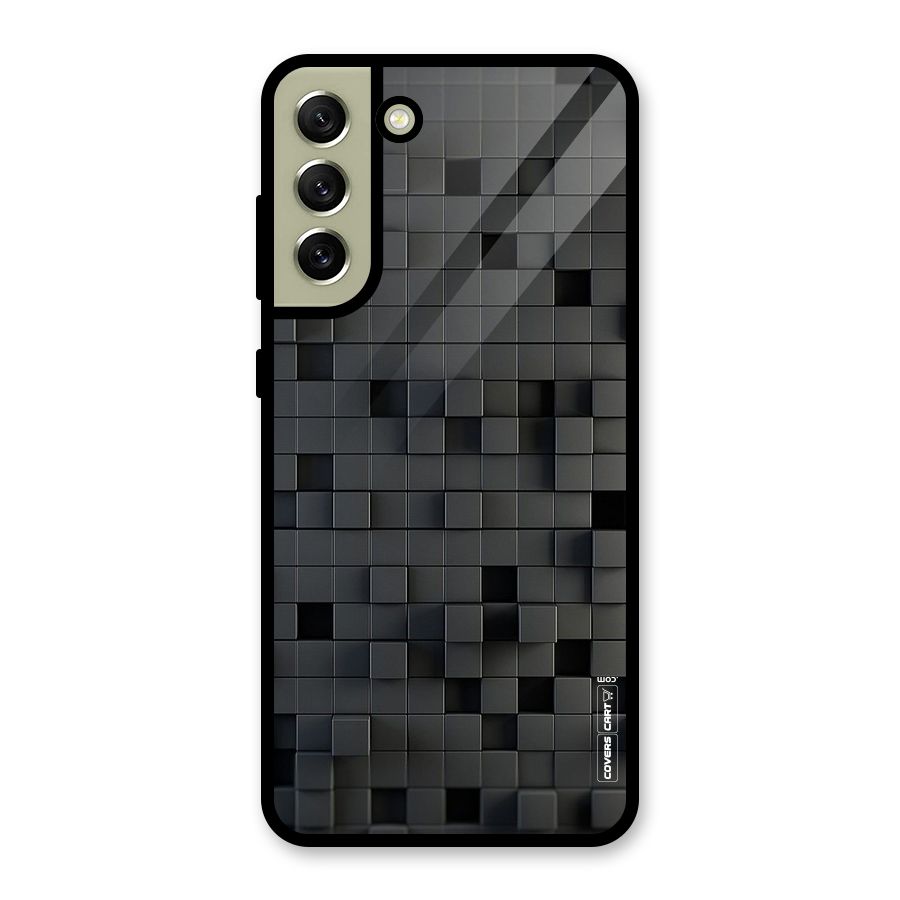 Black Bricks Glass Back Case for Galaxy S21 FE 5G