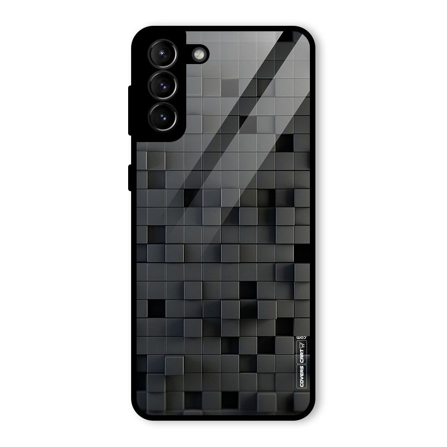 Black Bricks Glass Back Case for Galaxy S21 Plus