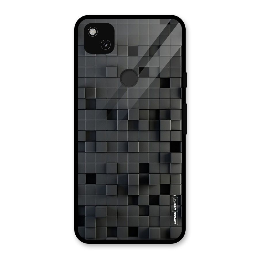 Black Bricks Glass Back Case for Google Pixel 4a