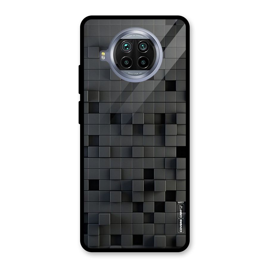 Black Bricks Glass Back Case for Mi 10i