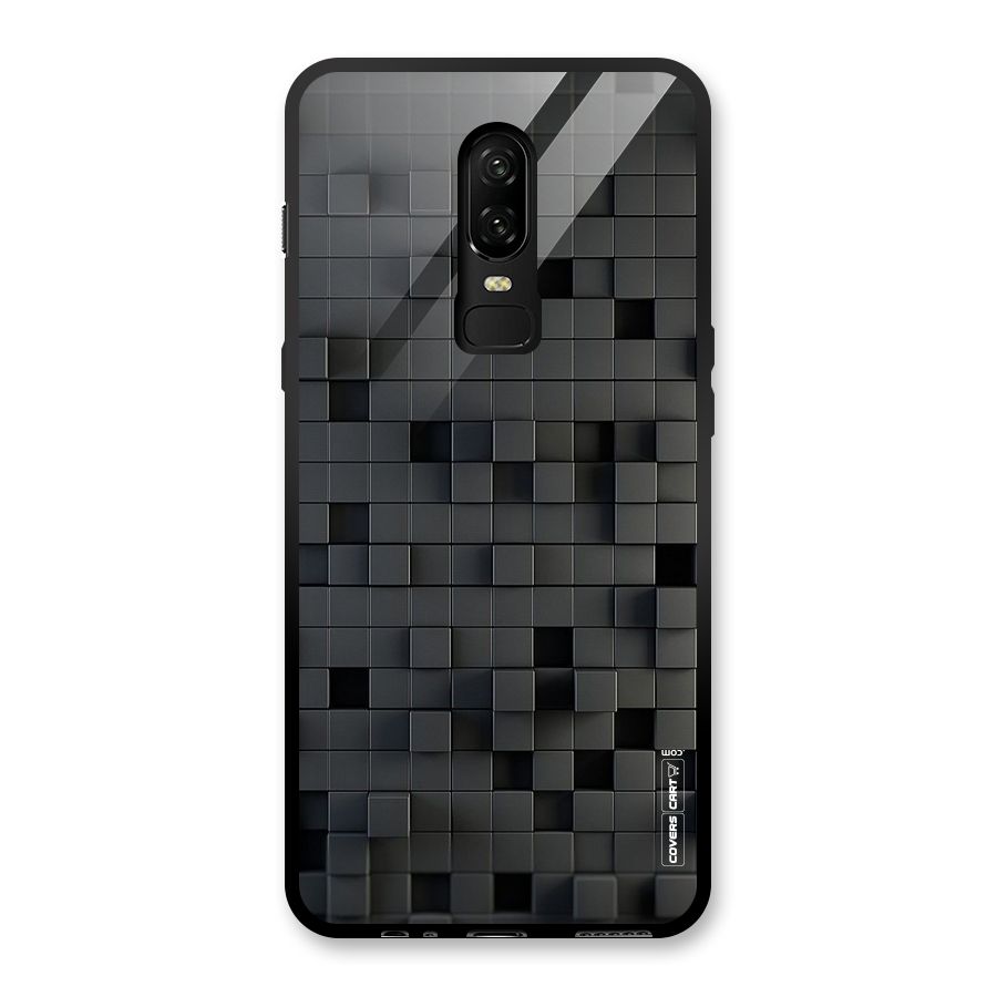 Black Bricks Glass Back Case for OnePlus 6