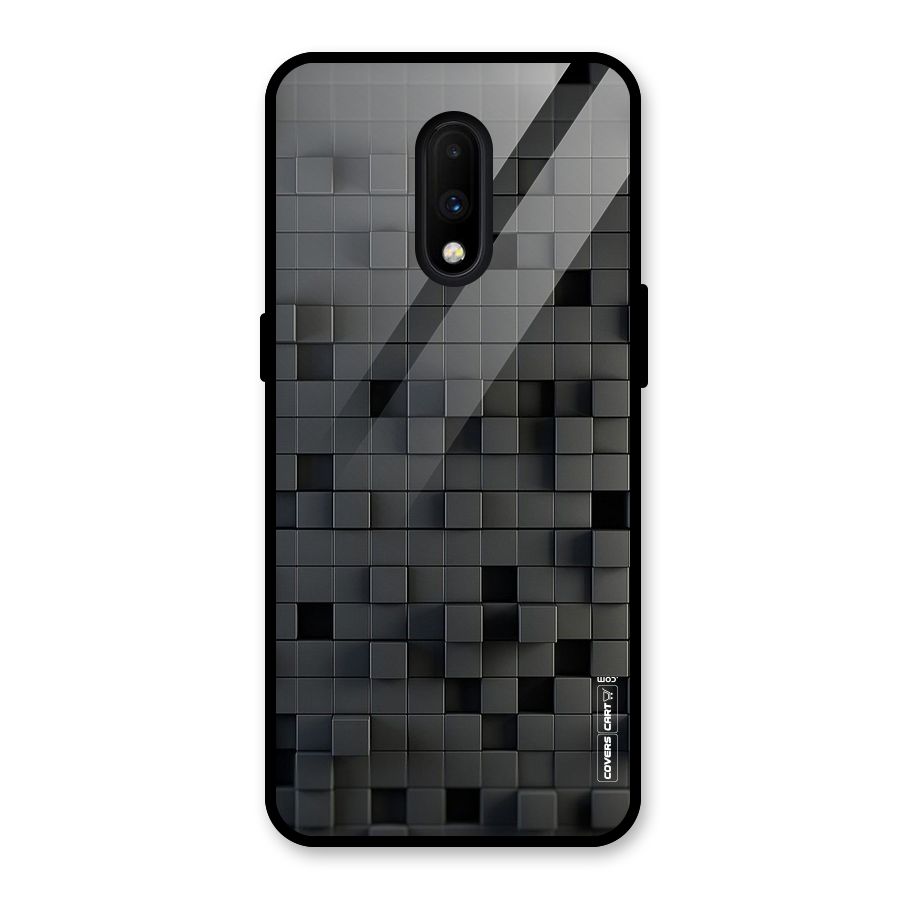 Black Bricks Glass Back Case for OnePlus 7