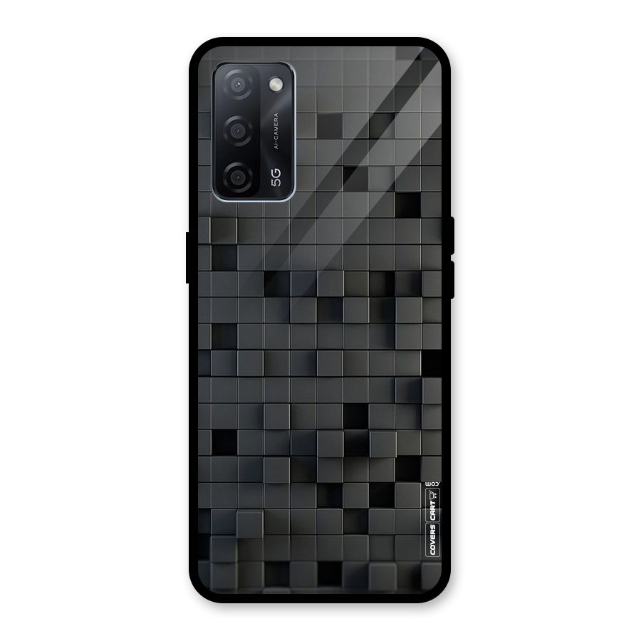 Black Bricks Glass Back Case for Oppo A53s 5G