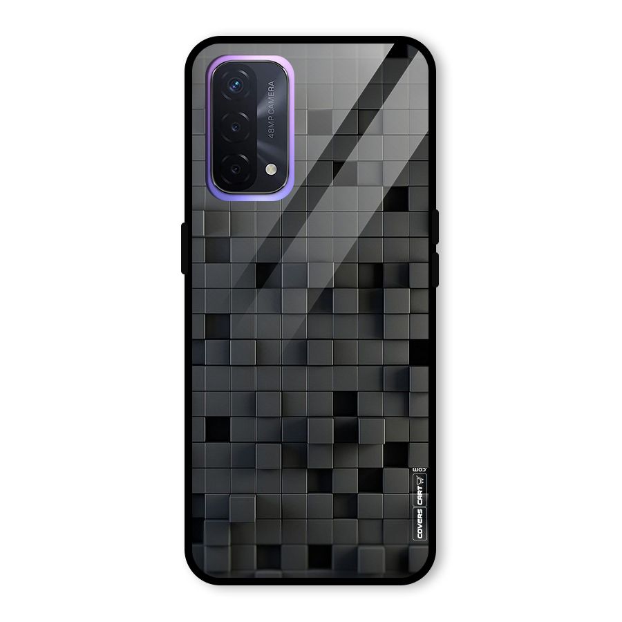 Black Bricks Glass Back Case for Oppo A74 5G