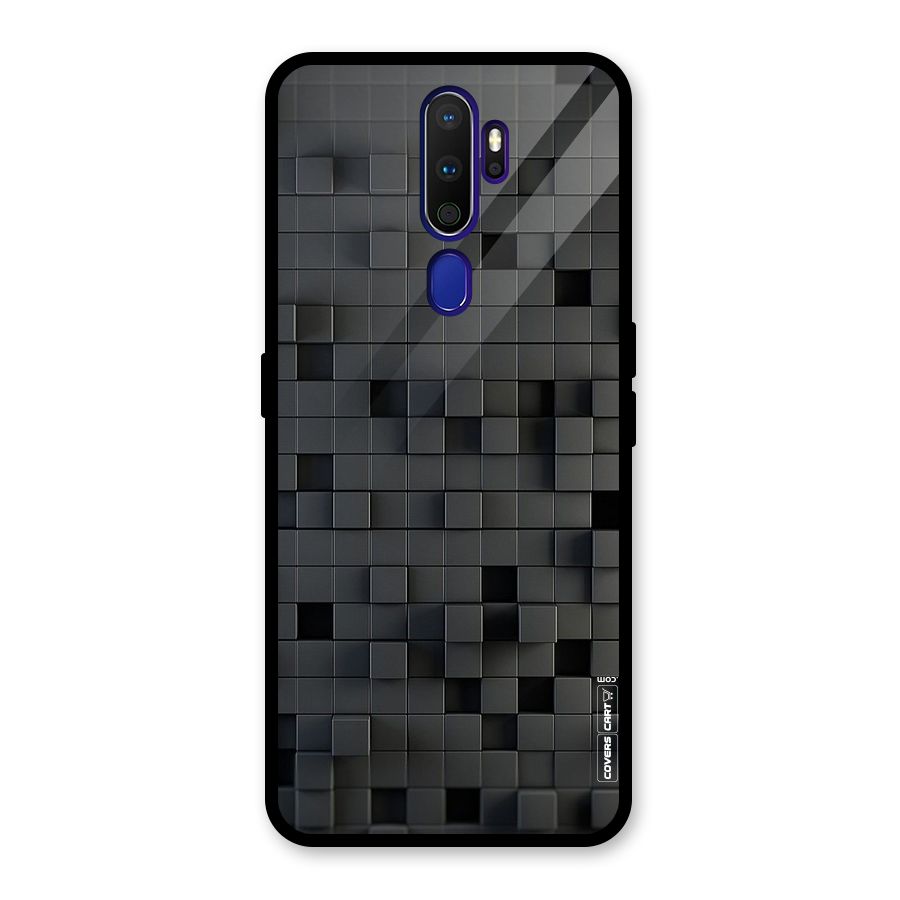 Black Bricks Glass Back Case for Oppo A9 (2020)