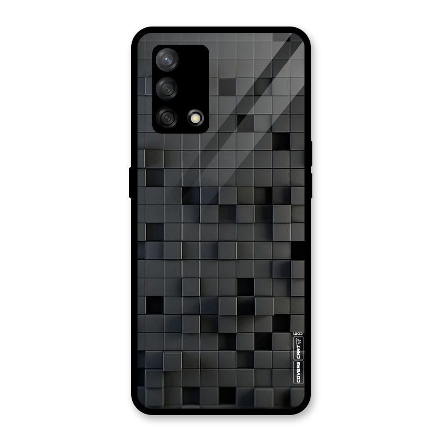 Black Bricks Glass Back Case for Oppo F19