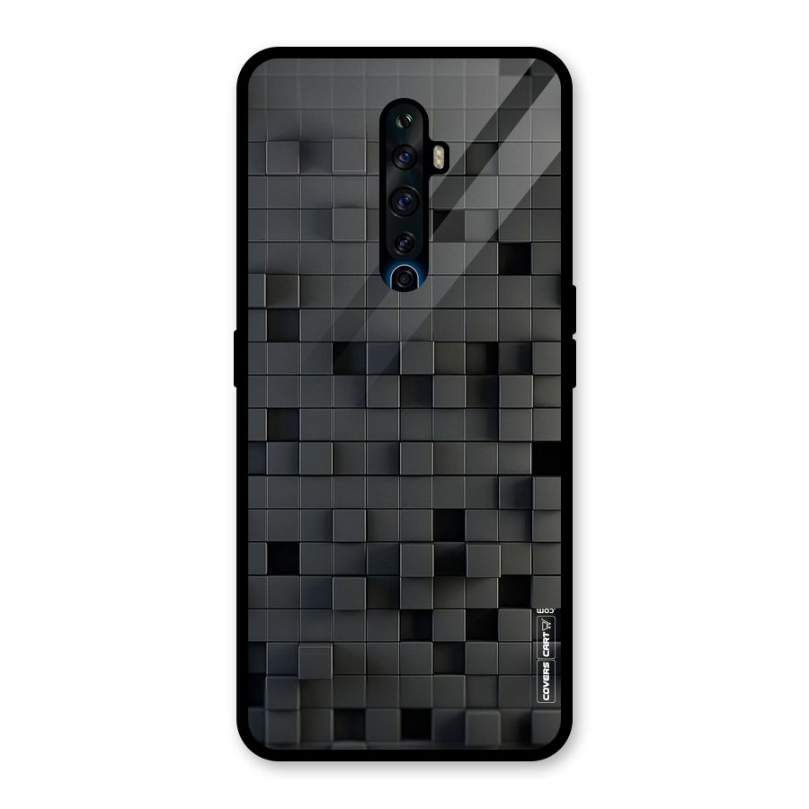 Black Bricks Glass Back Case for Oppo Reno2 F
