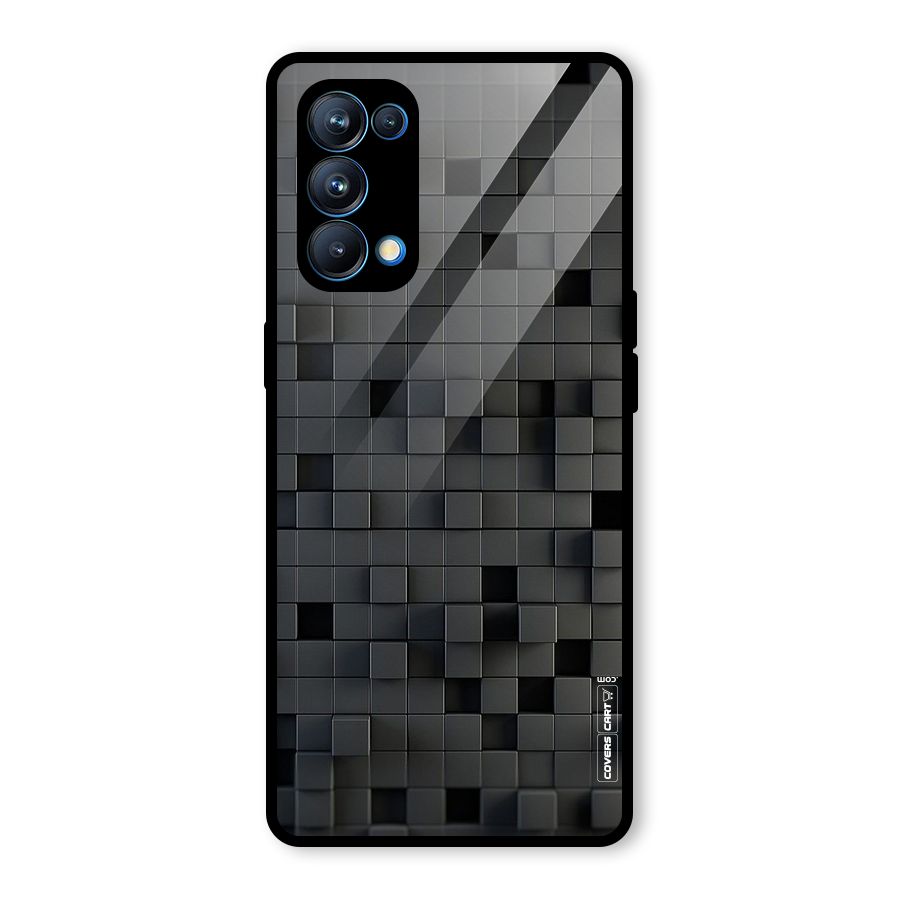 Black Bricks Glass Back Case for Oppo Reno5 Pro 5G
