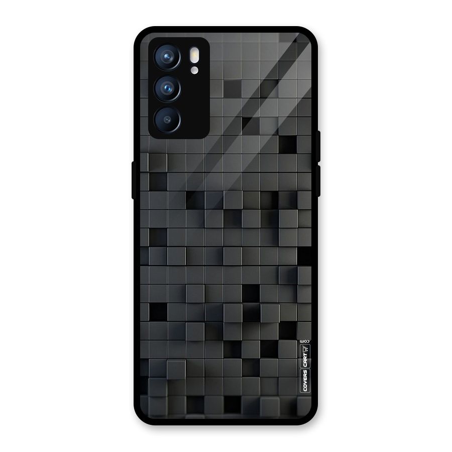 Black Bricks Glass Back Case for Oppo Reno6 5G