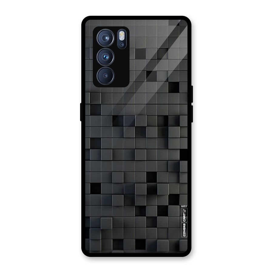 Black Bricks Glass Back Case for Oppo Reno6 Pro 5G