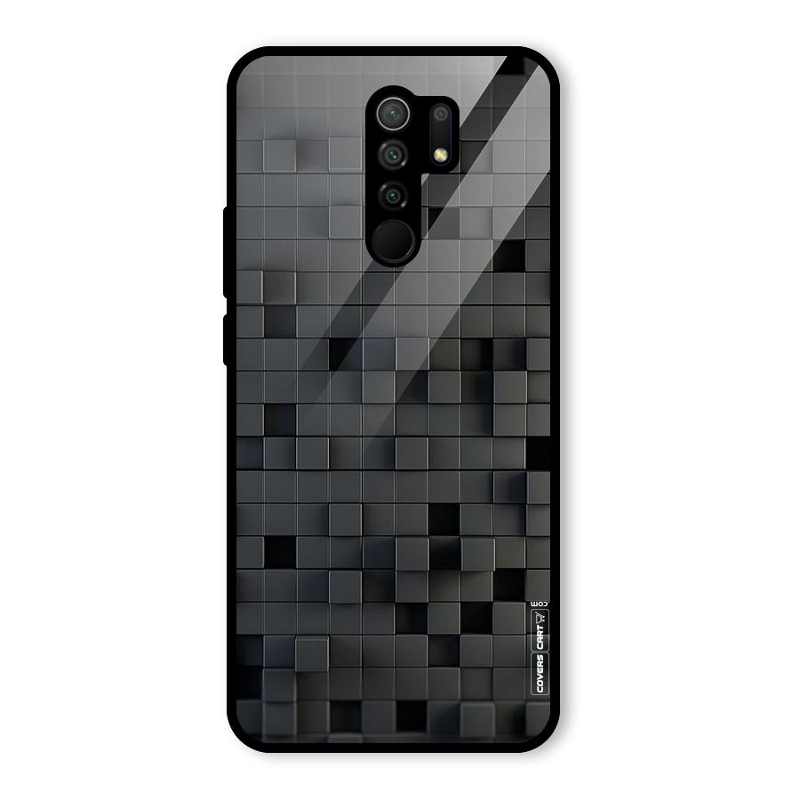 Black Bricks Glass Back Case for Poco M2