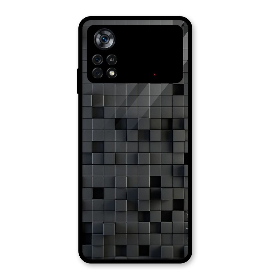 Black Bricks Glass Back Case for Poco X4 Pro 5G