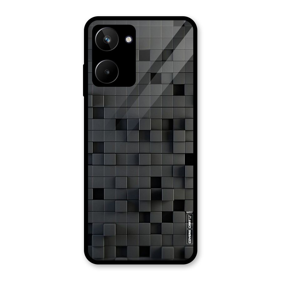 Black Bricks Glass Back Case for Realme 10
