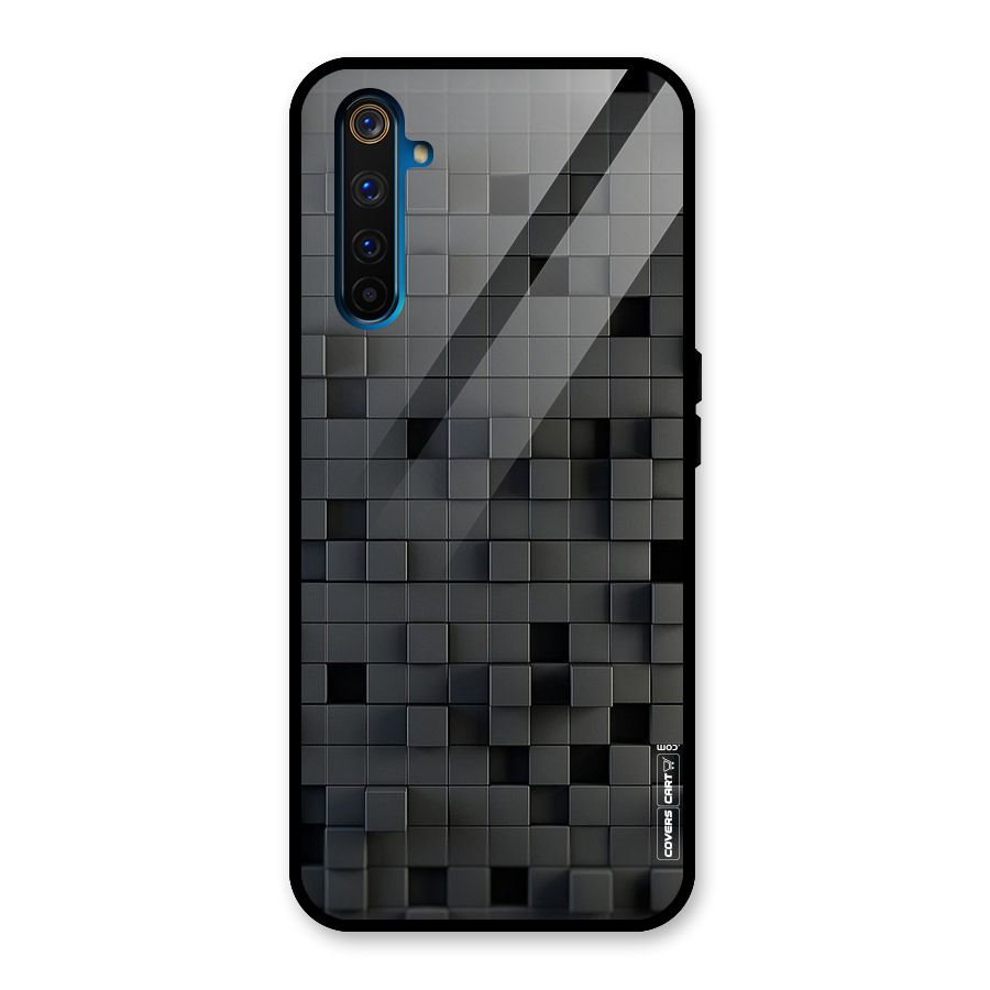 Black Bricks Glass Back Case for Realme 6 Pro