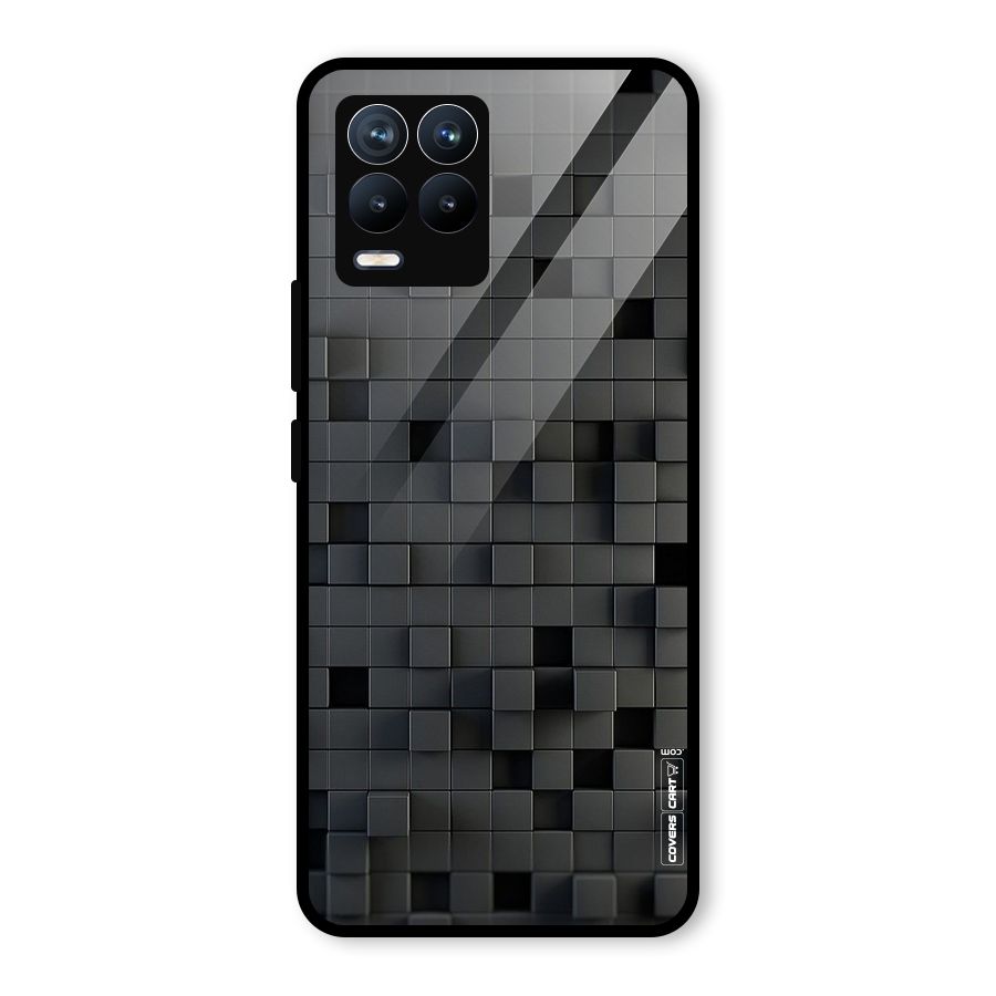 Black Bricks Glass Back Case for Realme 8 Pro