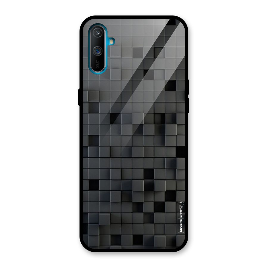 Black Bricks Glass Back Case for Realme C3