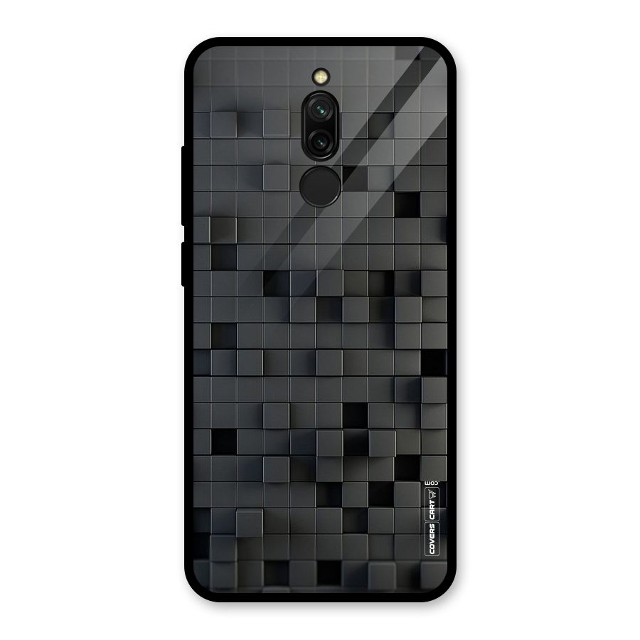 Black Bricks Glass Back Case for Redmi 8
