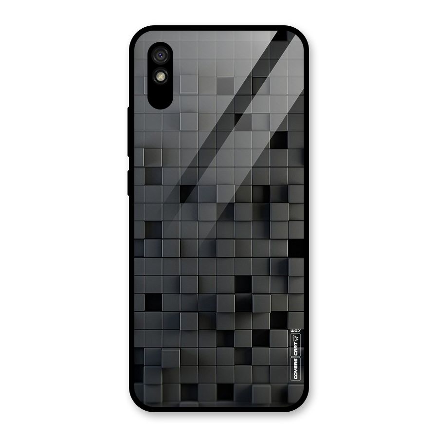 Black Bricks Glass Back Case for Redmi 9i