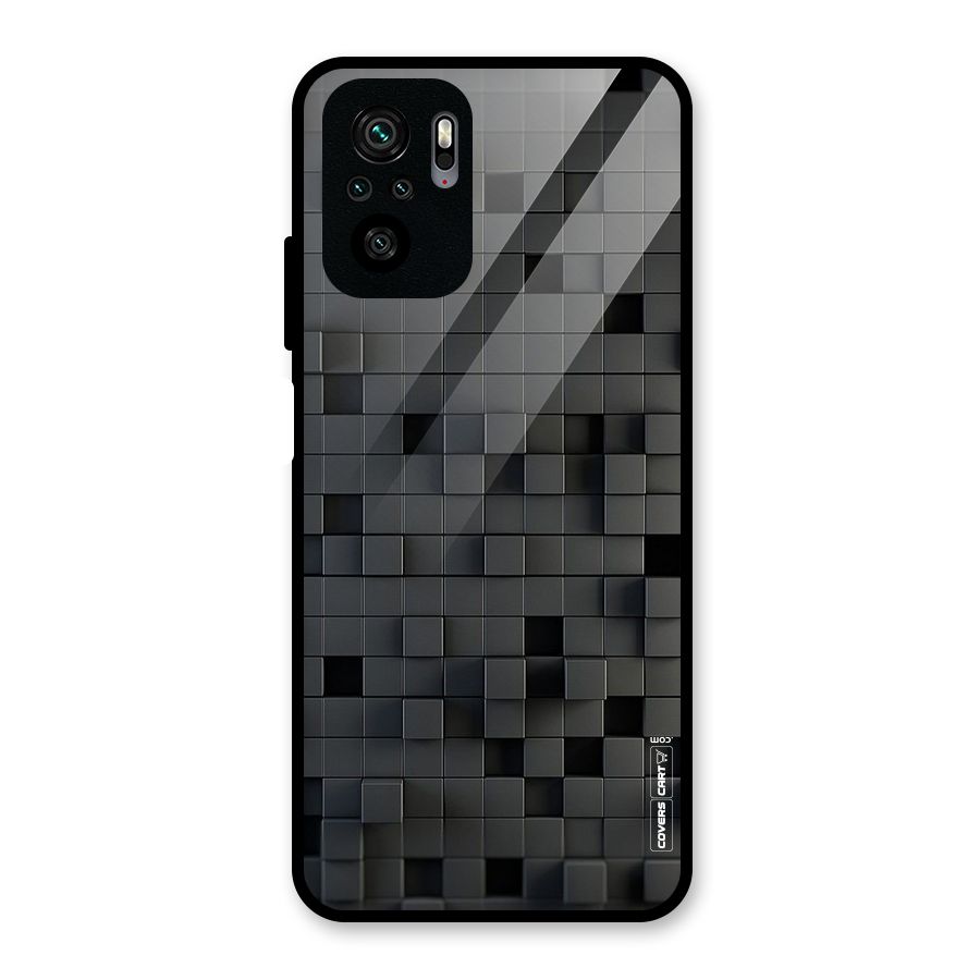 Black Bricks Glass Back Case for Redmi Note 10S
