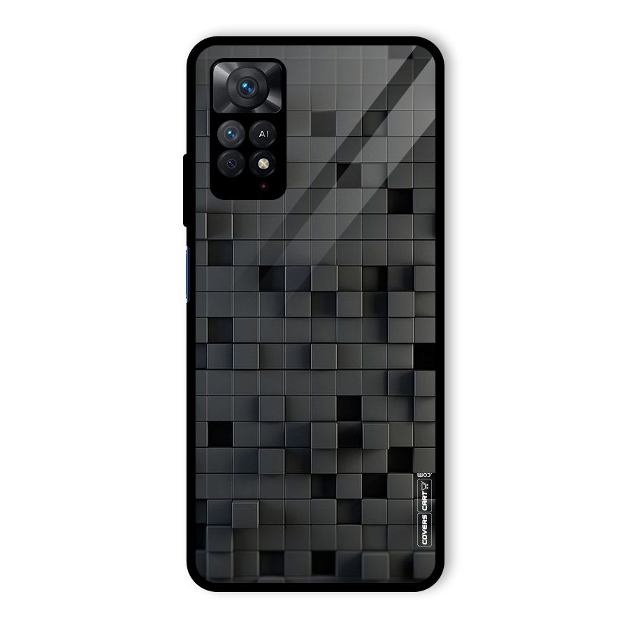Black Bricks Glass Back Case for Redmi Note 11 Pro