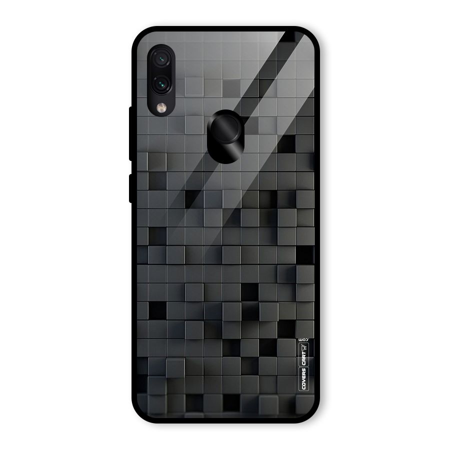 Black Bricks Glass Back Case for Redmi Note 7 Pro