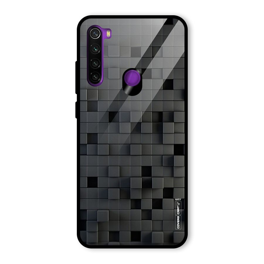 Black Bricks Glass Back Case for Redmi Note 8