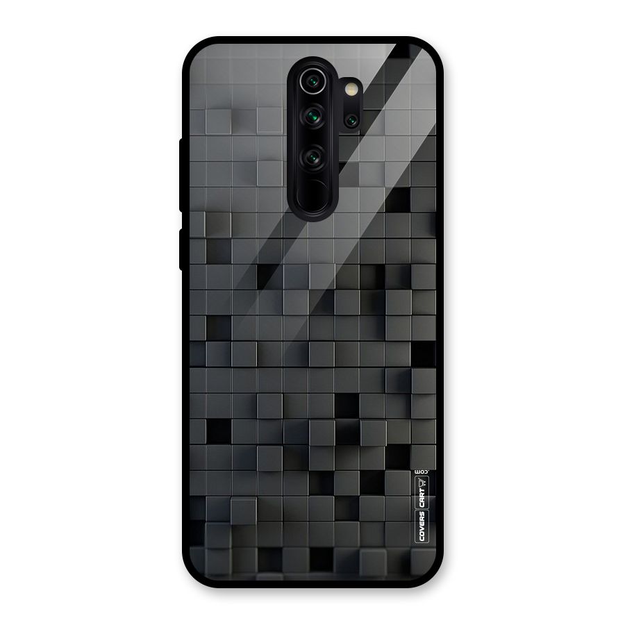 Black Bricks Glass Back Case for Redmi Note 8 Pro