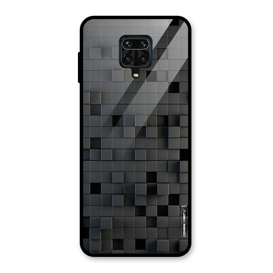 Black Bricks Glass Back Case for Redmi Note 9 Pro Max