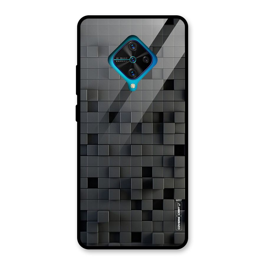 Black Bricks Glass Back Case for Vivo S1 Pro