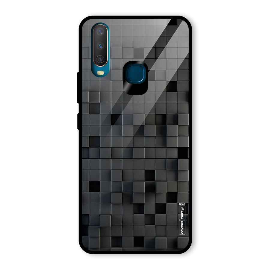 Black Bricks Glass Back Case for Vivo U10