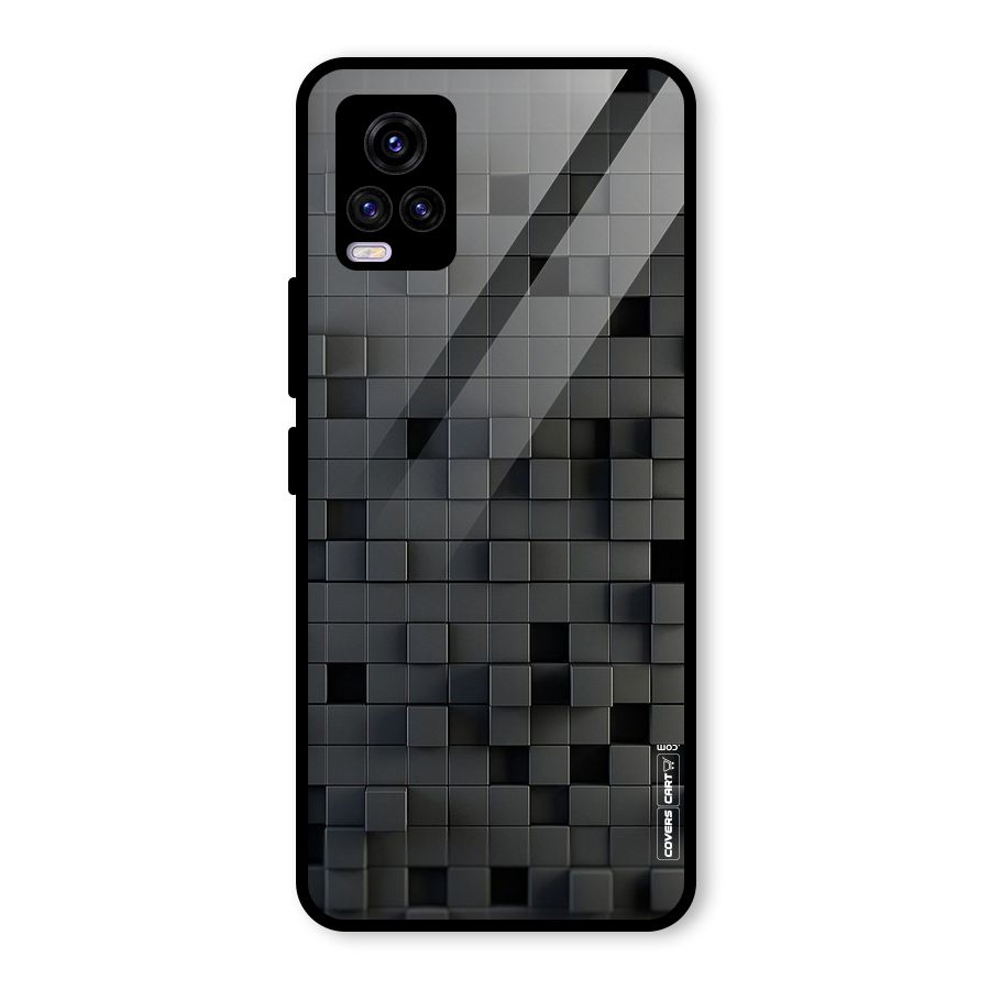Black Bricks Glass Back Case for Vivo V20