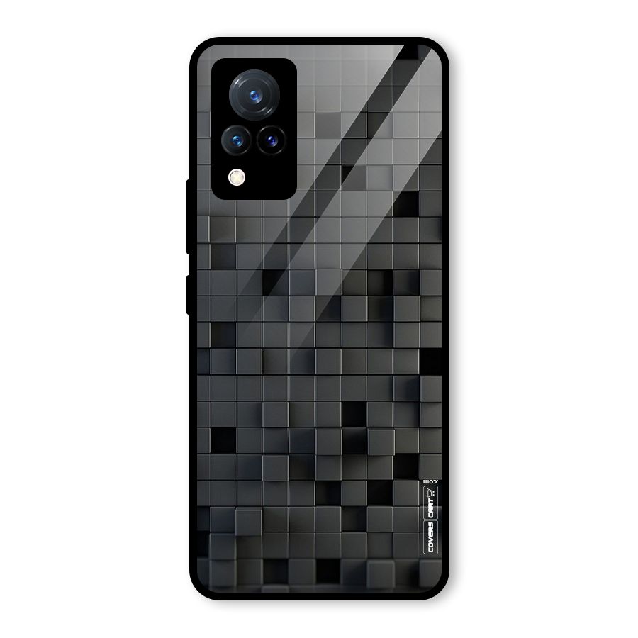 Black Bricks Glass Back Case for Vivo V21 5G