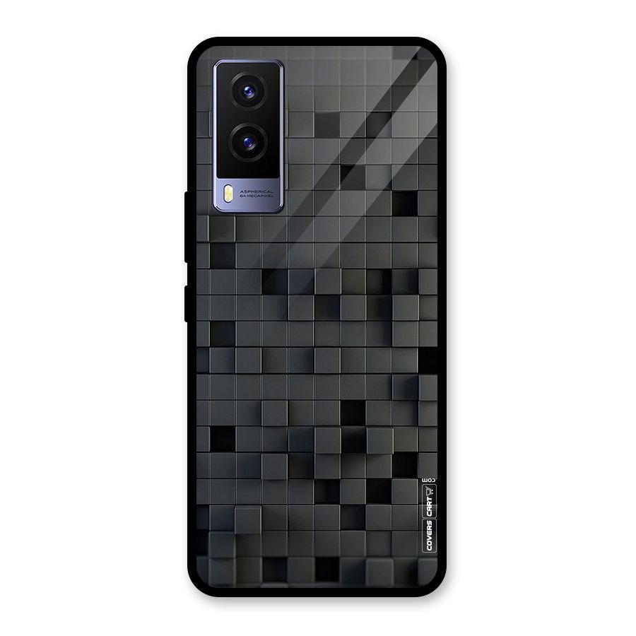Black Bricks Glass Back Case for Vivo V21e 5G