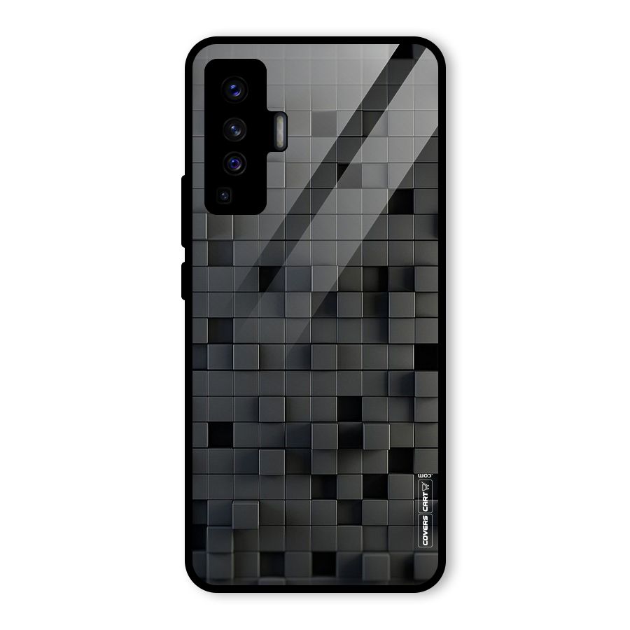 Black Bricks Glass Back Case for Vivo X50