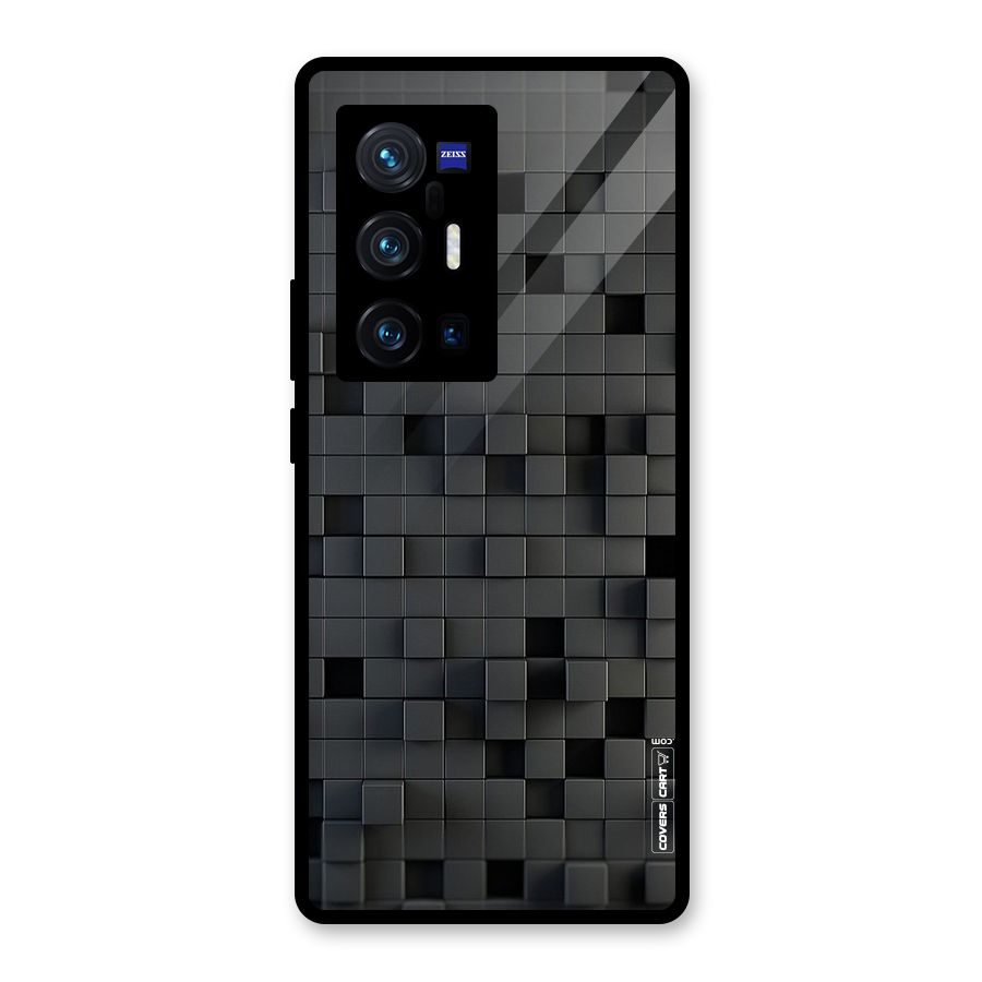 Black Bricks Glass Back Case for Vivo X70 Pro Plus