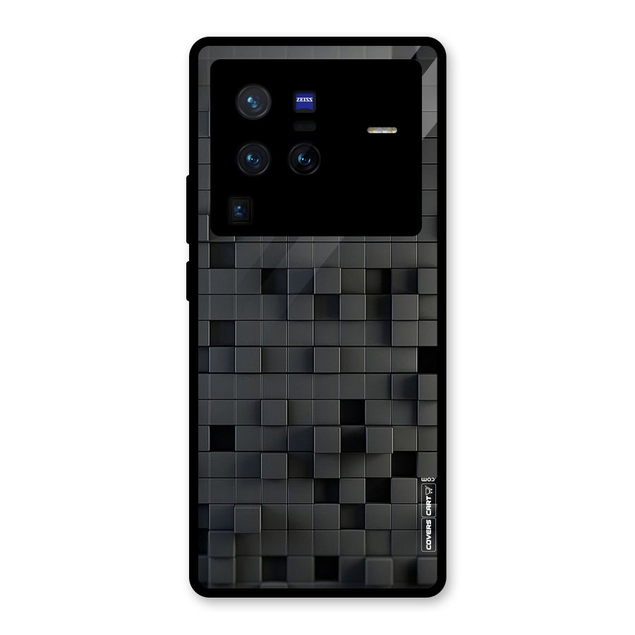 Black Bricks Glass Back Case for Vivo X80 Pro