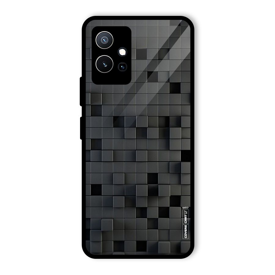 Black Bricks Glass Back Case for Vivo Y75 5G