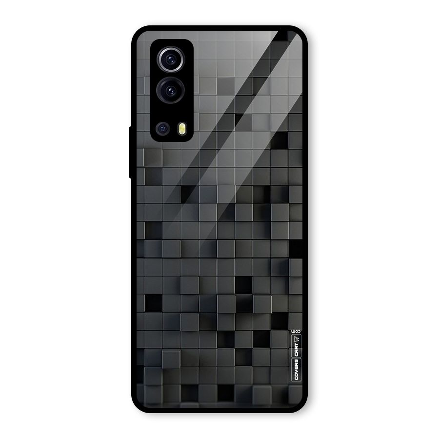 Black Bricks Glass Back Case for Vivo iQOO Z3