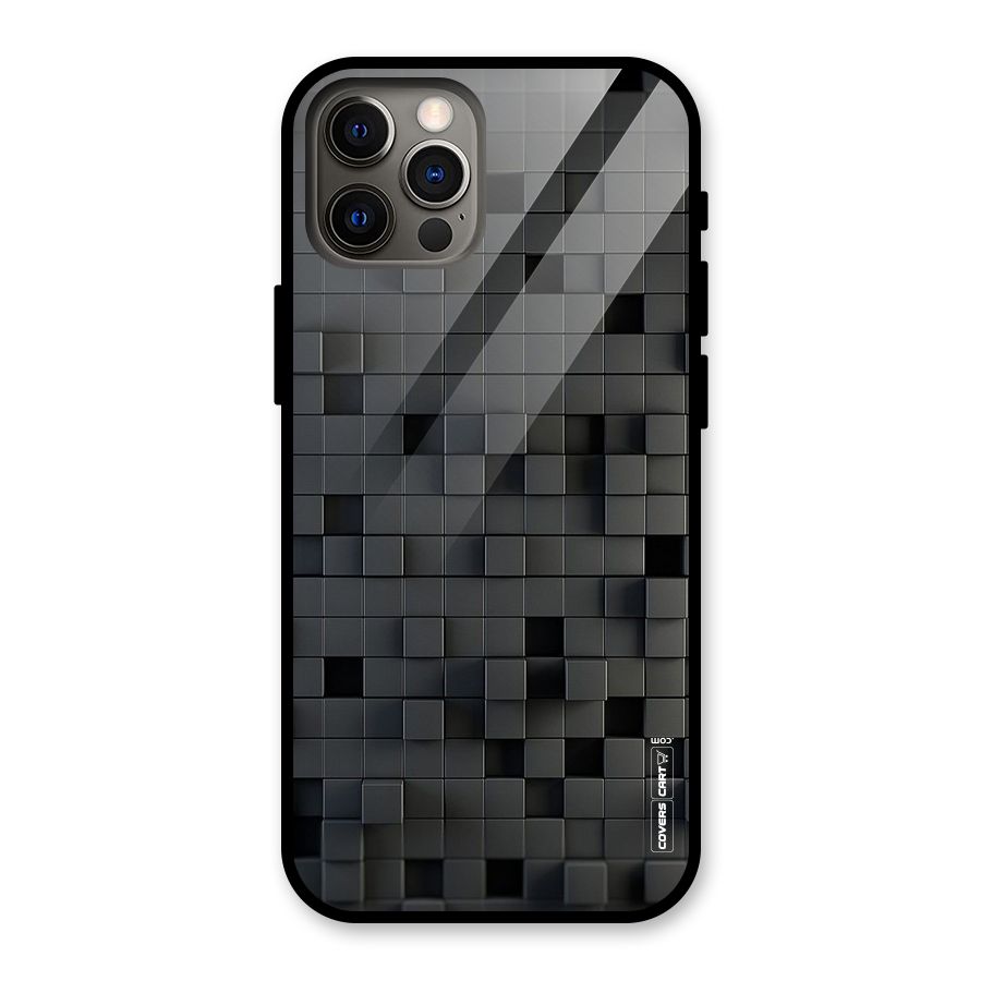 Black Bricks Glass Back Case for iPhone 12 Pro