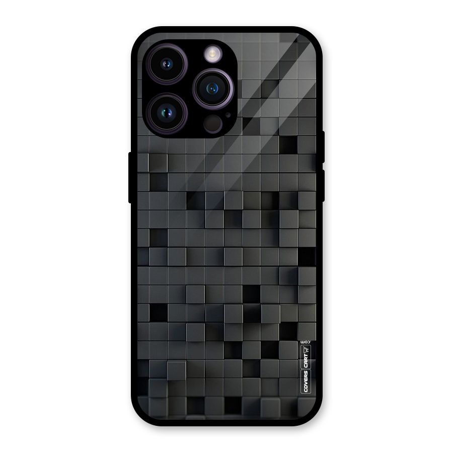 Black Bricks Glass Back Case for iPhone 14 Pro Max