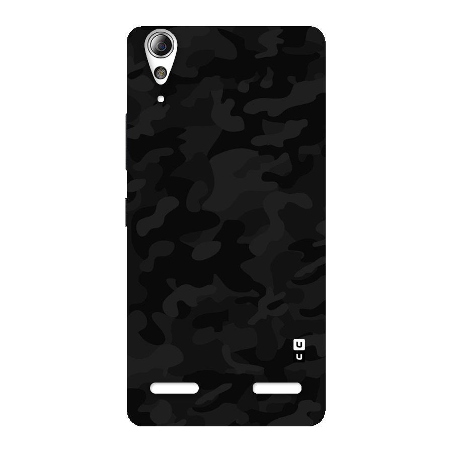 Black Camouflage Back Case for Lenovo A6000 Plus
