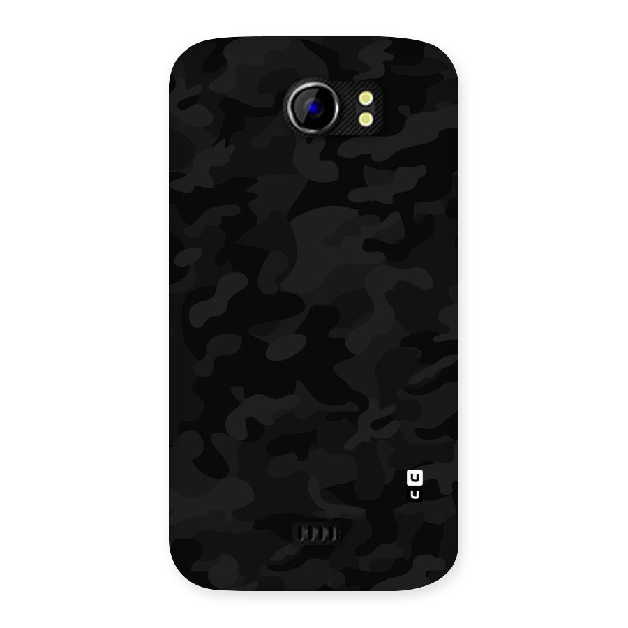 Black Camouflage Back Case for Micromax Canvas 2 A110