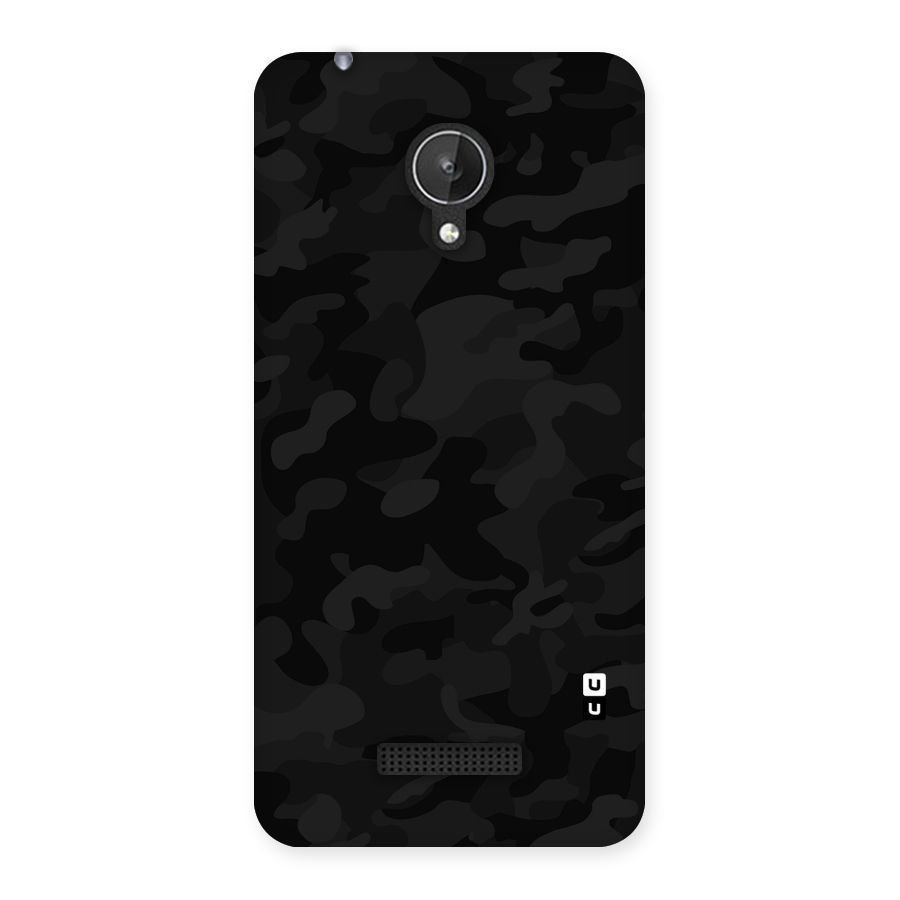 Black Camouflage Back Case for Micromax Canvas Spark Q380