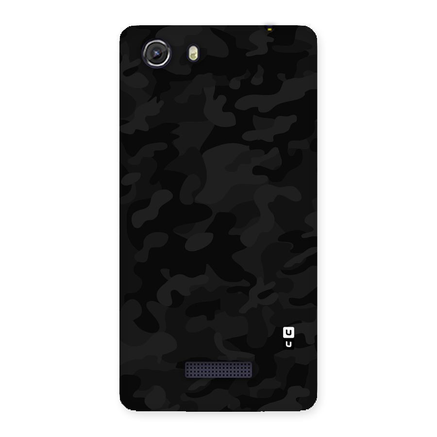 Black Camouflage Back Case for Micromax Unite 3