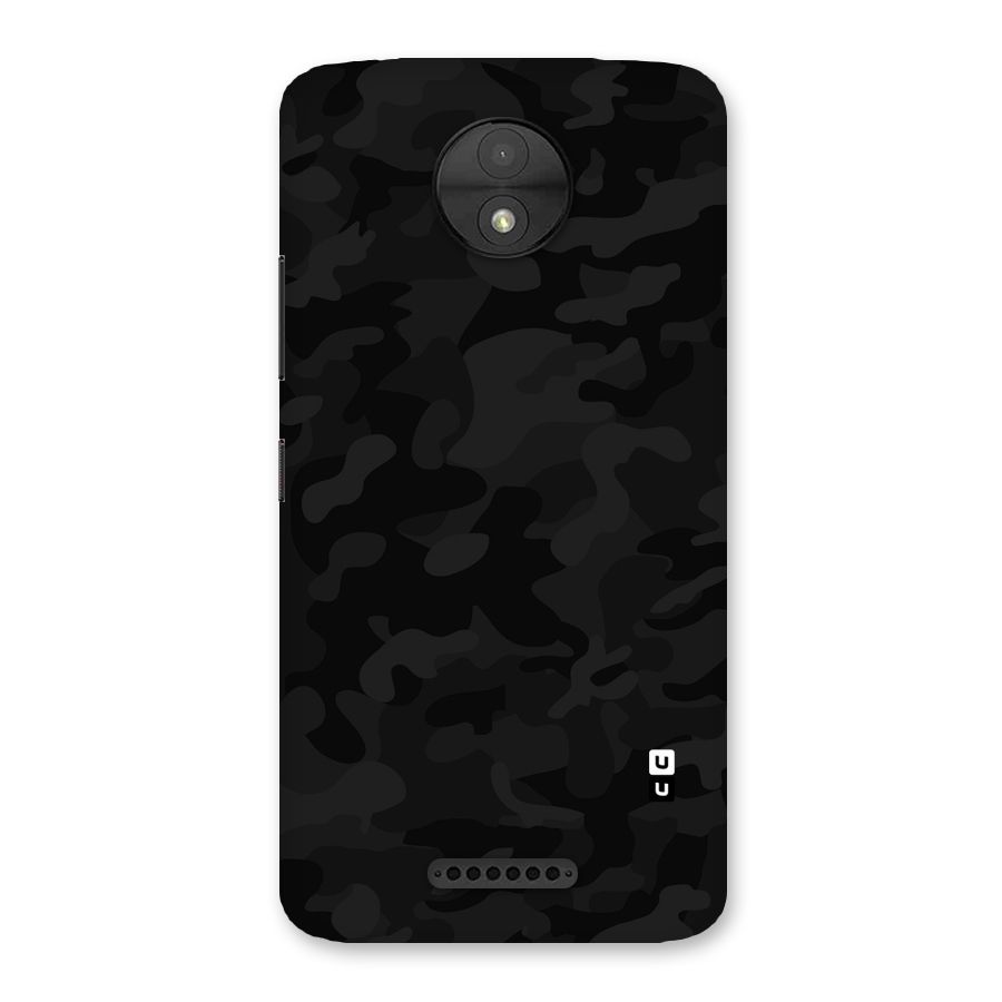 Black Camouflage Back Case for Moto C