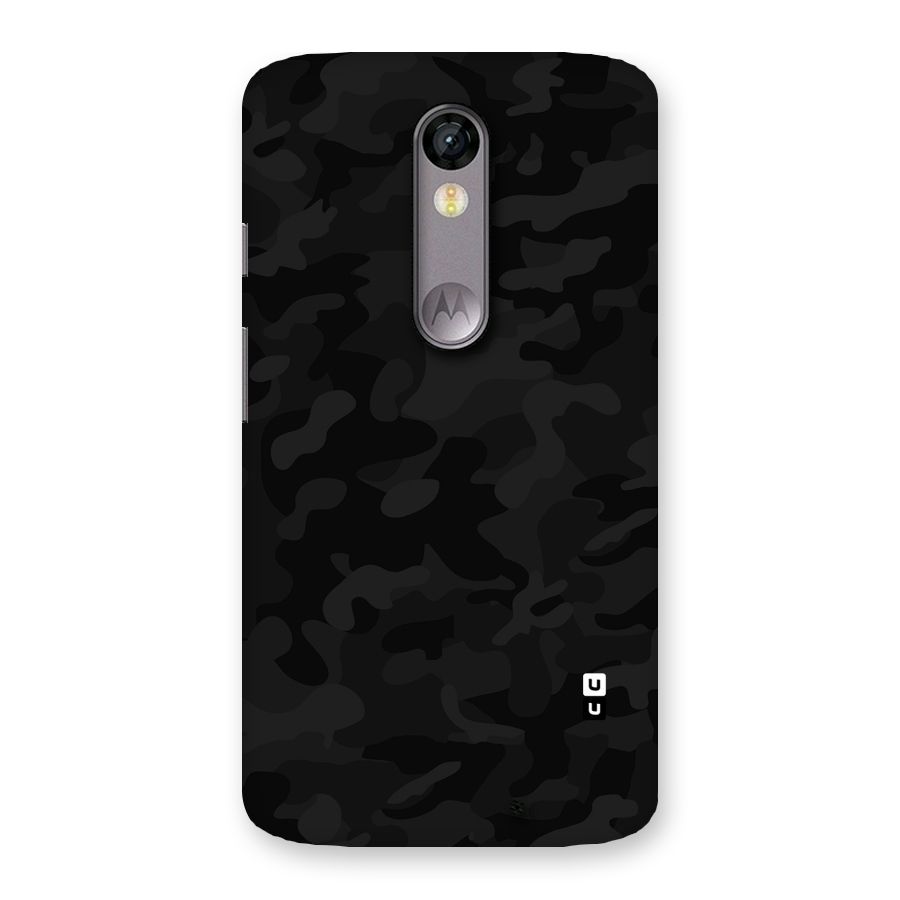 Black Camouflage Back Case for Moto X Force